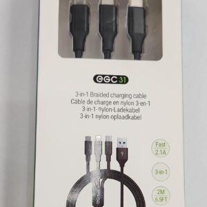 3-in-1 Charging Cable USB to Lighting+ USB-C + USB Micro