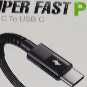 Super Fast Braided Strong C to Type-C Cable 1m