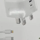 35W Dual Type-C Fast Adaptor with TPE C to Lightning Cable